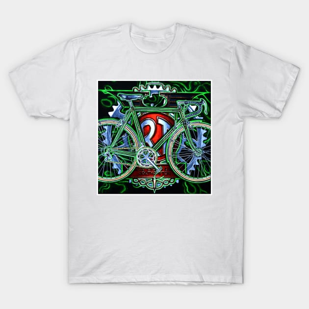 Rotrax touring bicycle T-Shirt by markhowardjones